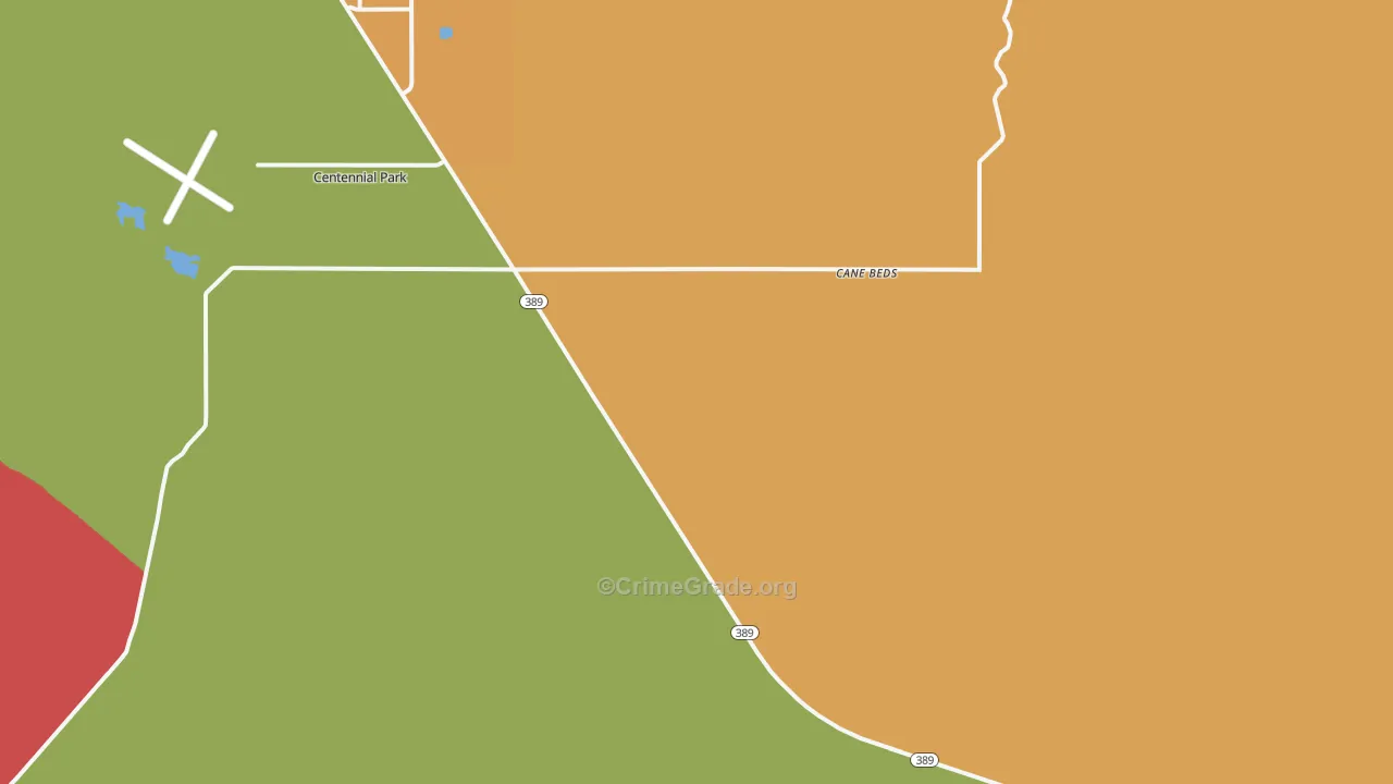 Cane Beds, AZ Map of Burglary Rates
