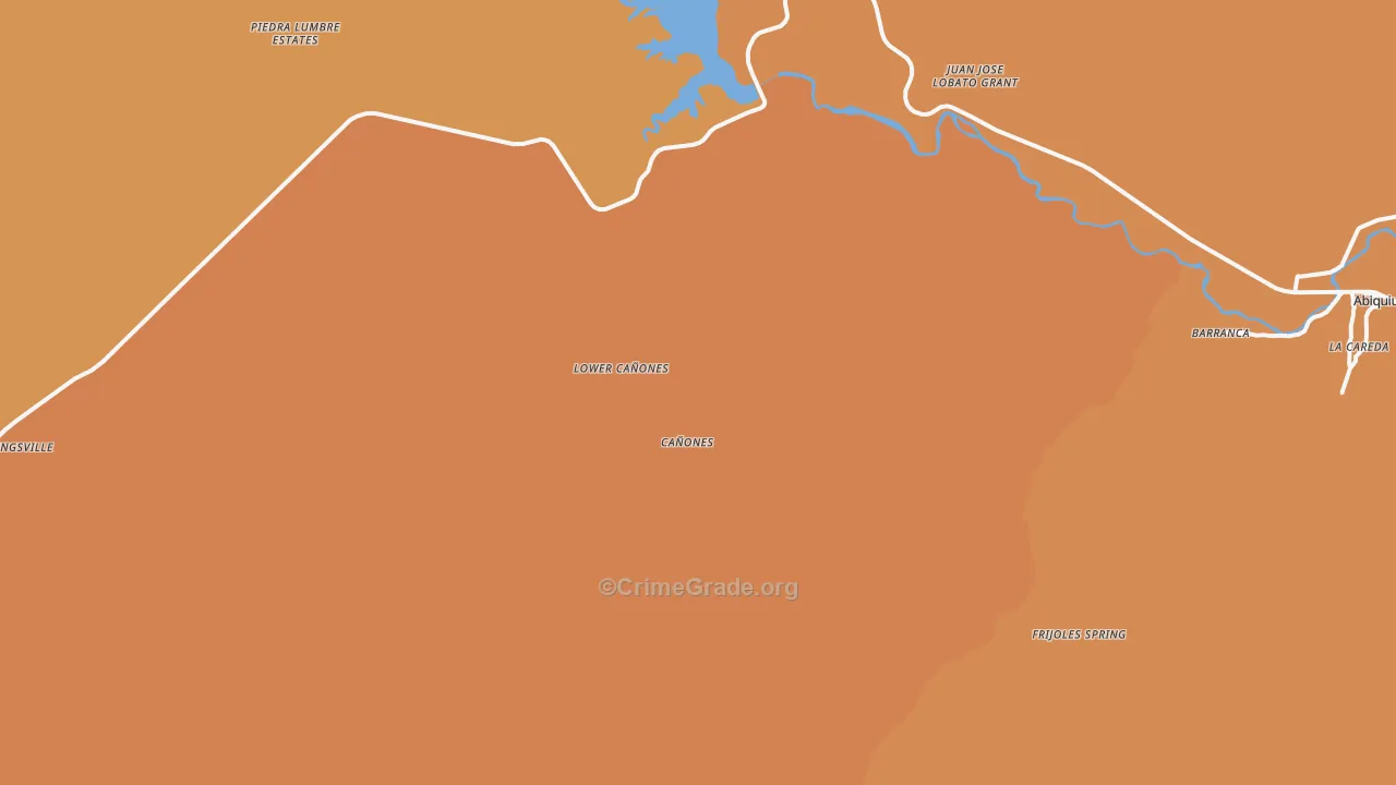 Canones, NM Map of Burglary Rates