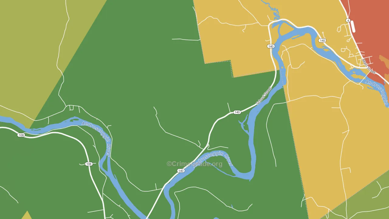 Canton Point, ME Map of Burglary Rates