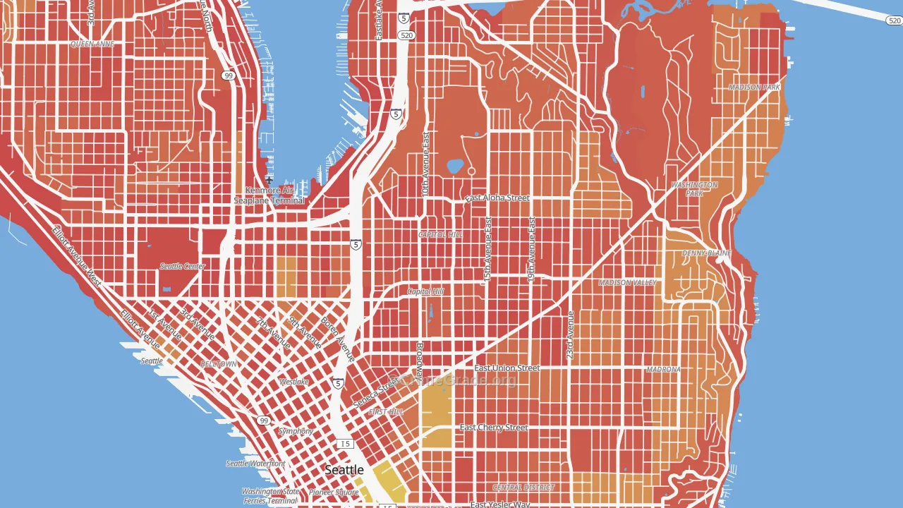 Capitol Hill, Seattle, WA Map of Burglary Rates