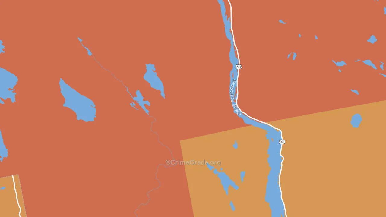 Caratunk, ME Map of Burglary Rates