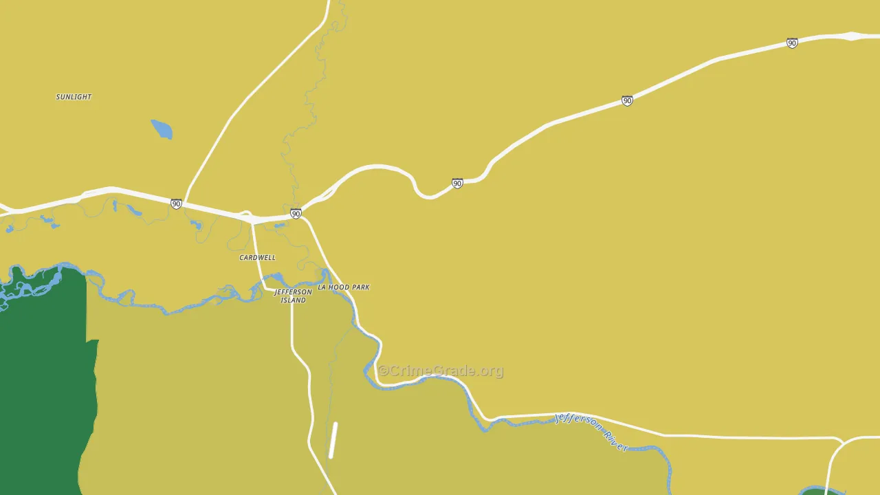 Cardwell, MT Map of Burglary Rates