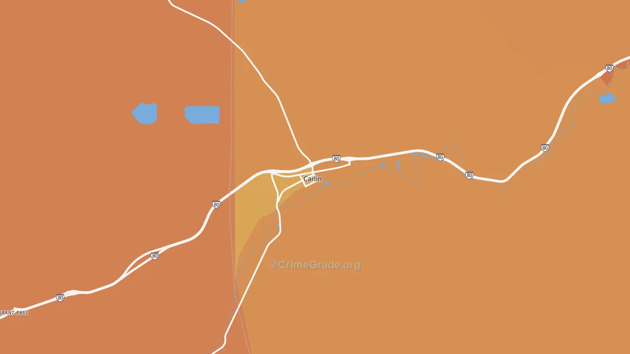 Carlin, NV Map of Burglary Rates