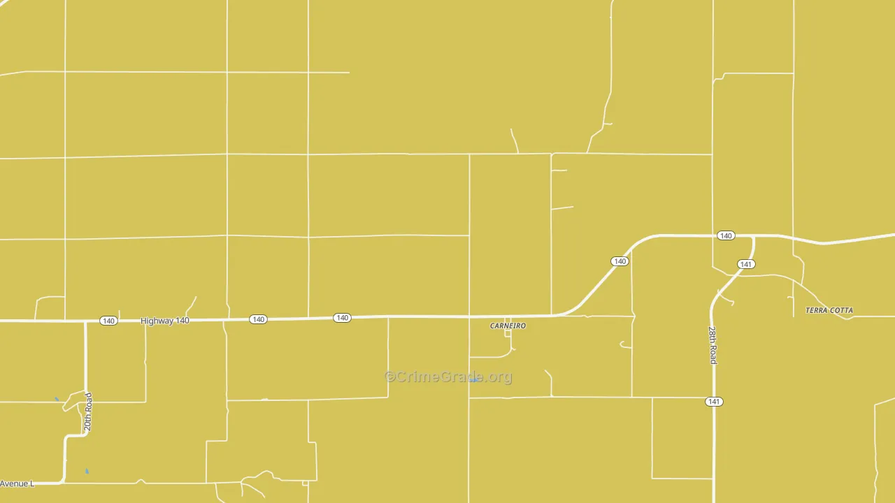Carneiro, KS Map of Burglary Rates