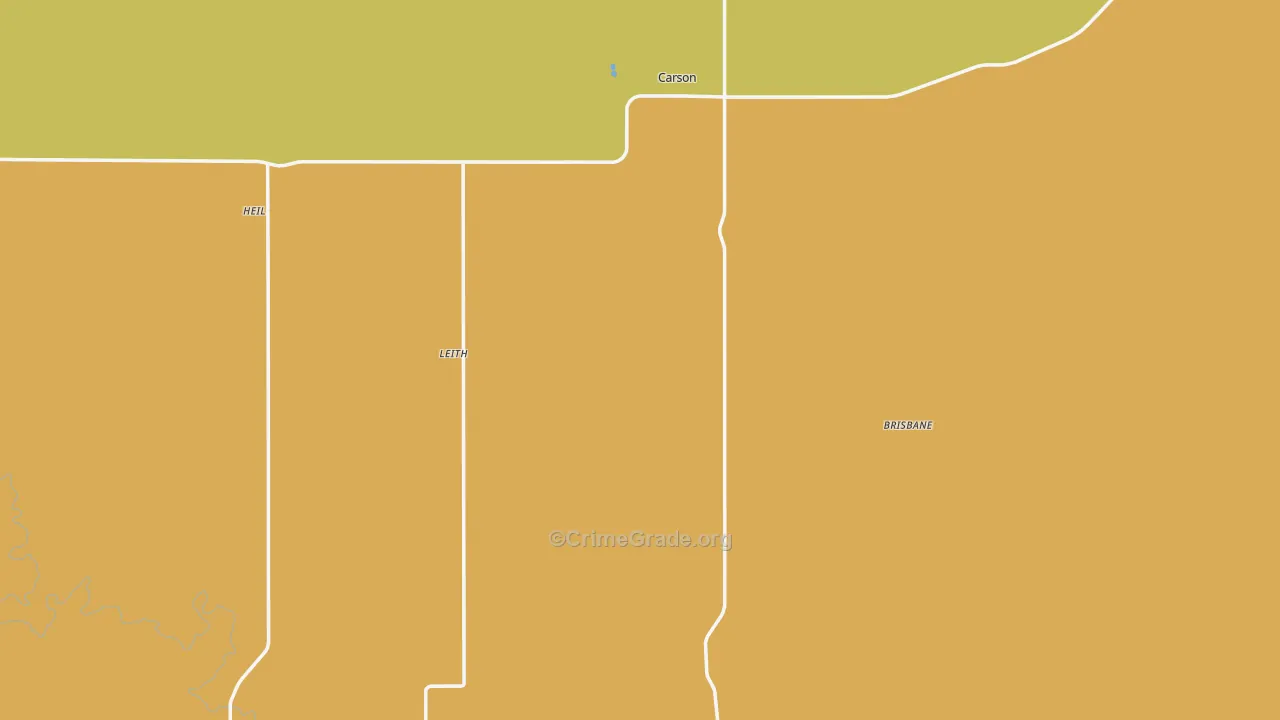 Carson, ND Map of Burglary Rates