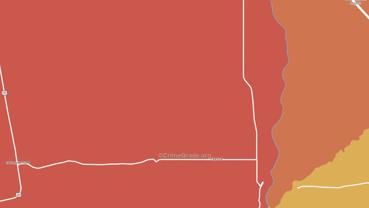 Carson, NM Map of Burglary Rates