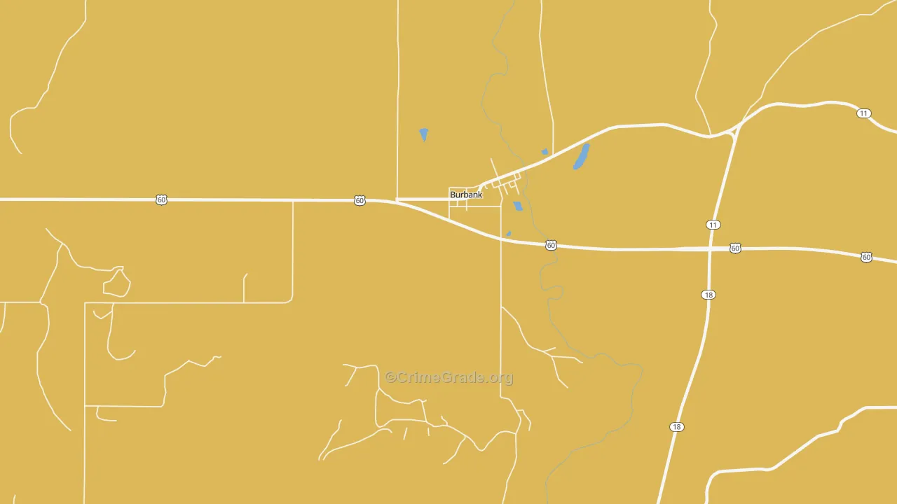 Carter Nine, OK Map of Burglary Rates
