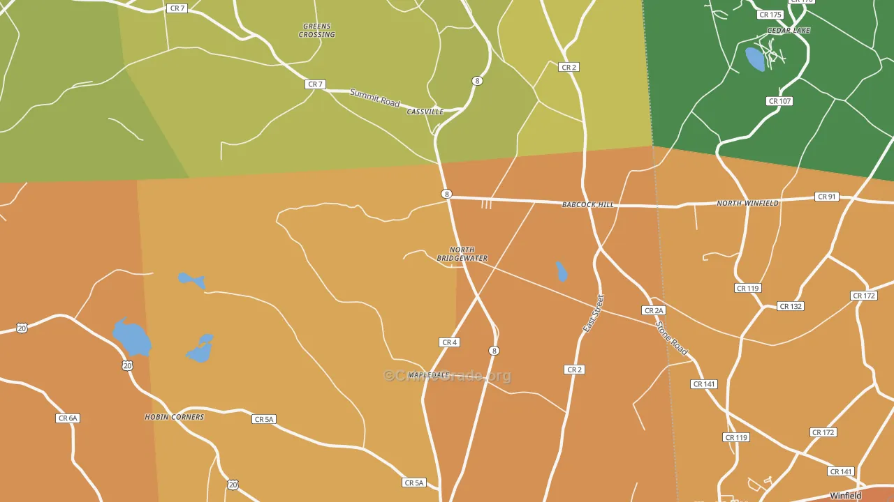 Cassville, NY Map of Burglary Rates