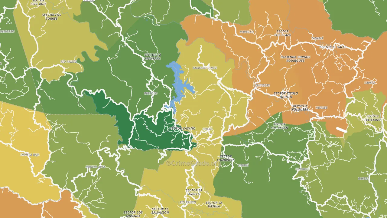 Castaner, PR Map of Burglary Rates