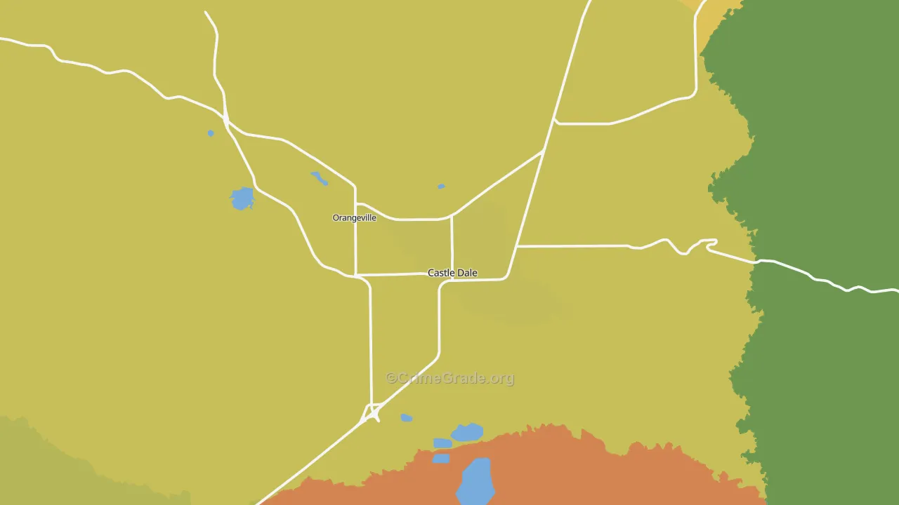 Castle Dale, UT Map of Burglary Rates
