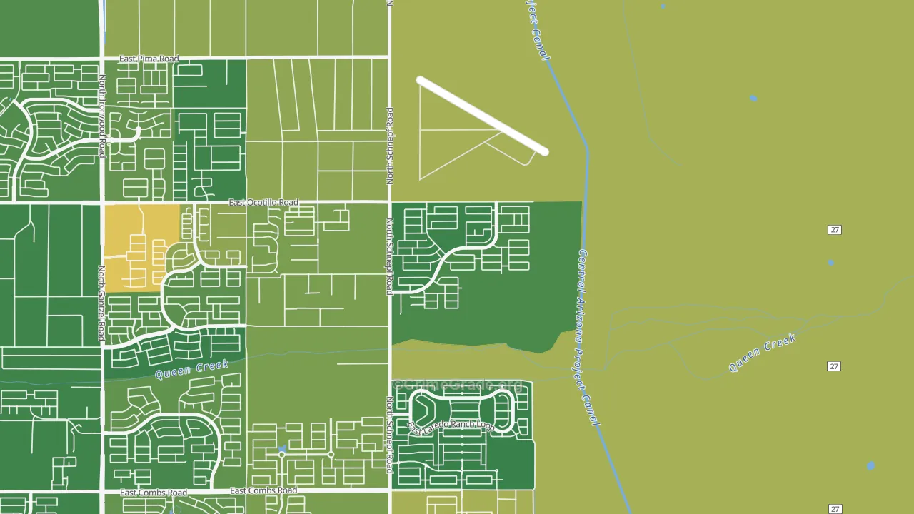 Castlegate, San Tan Valley, AZ Map of Burglary Rates
