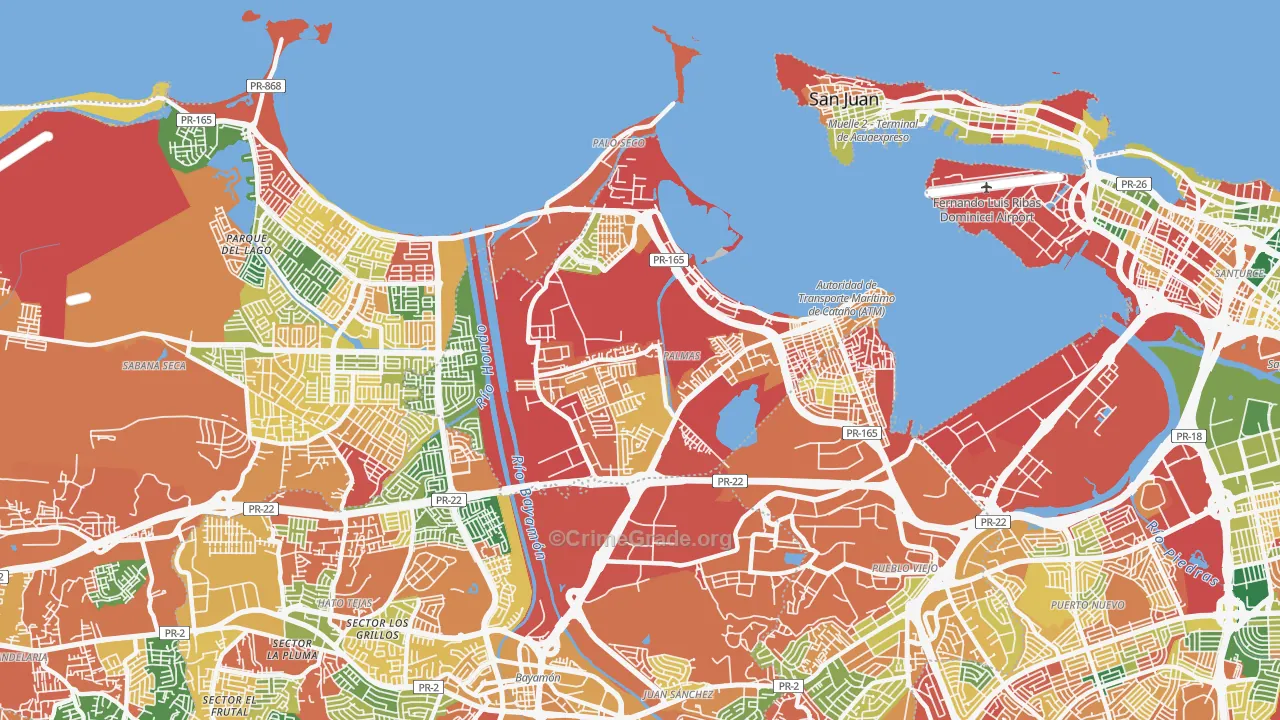 Catano Municipio, PR Map of Burglary Rates