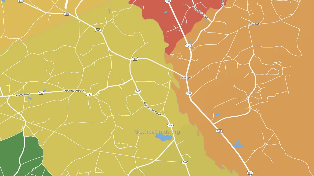 Catarrh, SC Map of Burglary Rates
