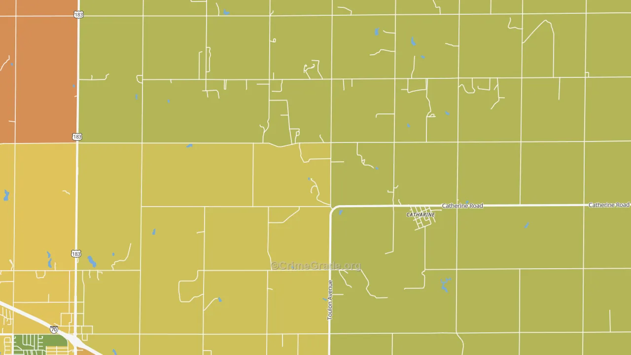 Catharine, KS Map of Burglary Rates