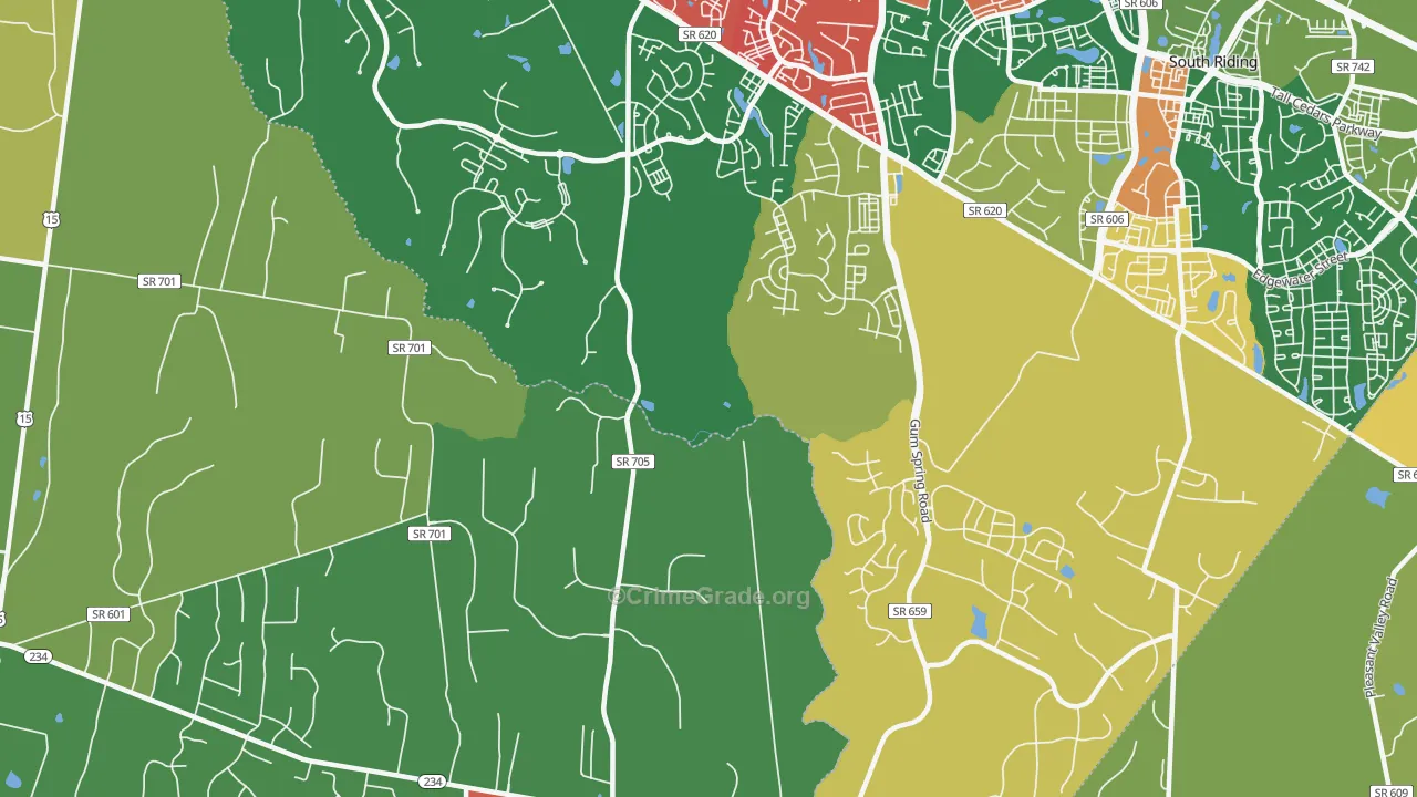 Catharpin, VA Map of Burglary Rates