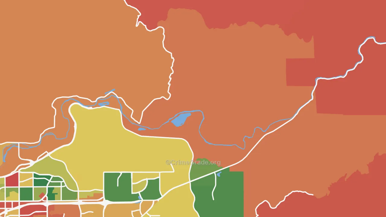 Cawelo, CA Map of Burglary Rates