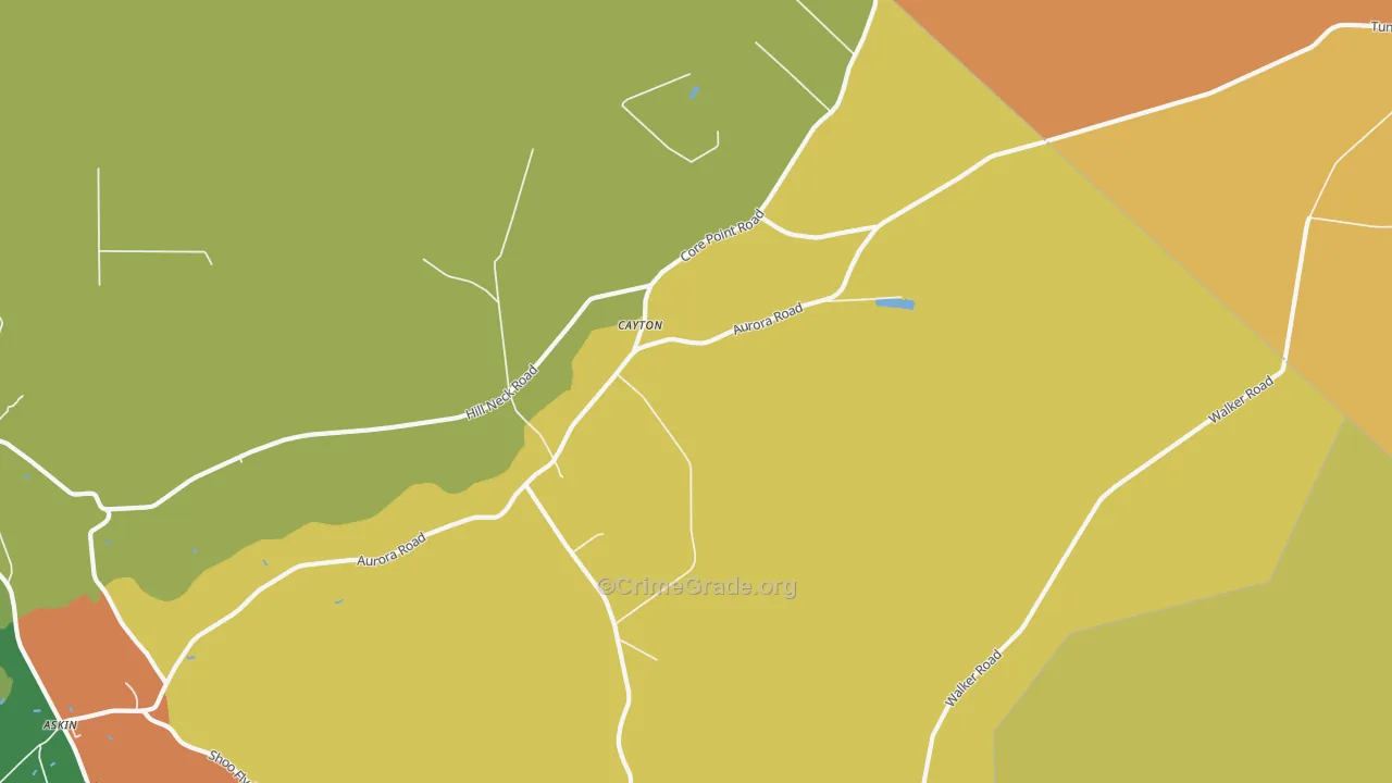 Cayton, NC Map of Burglary Rates