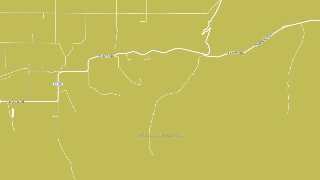 Cayuse, OR Map of Burglary Rates