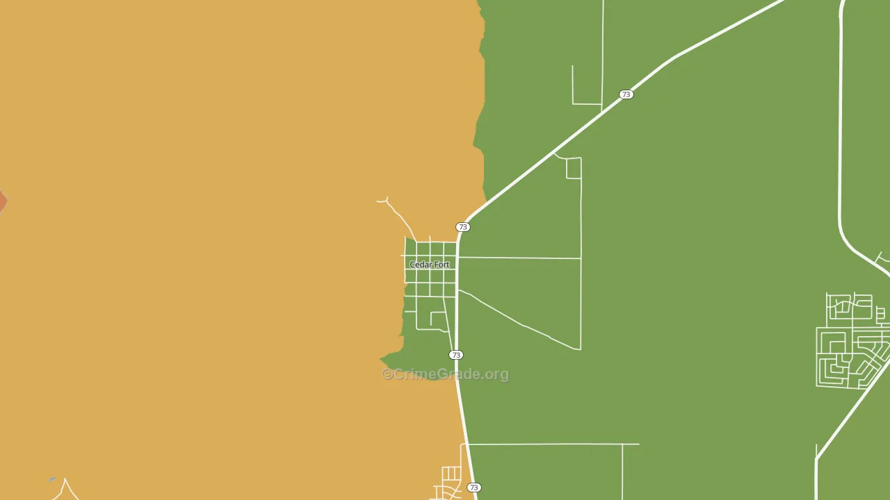 Cedar Fort, UT Map of Burglary Rates