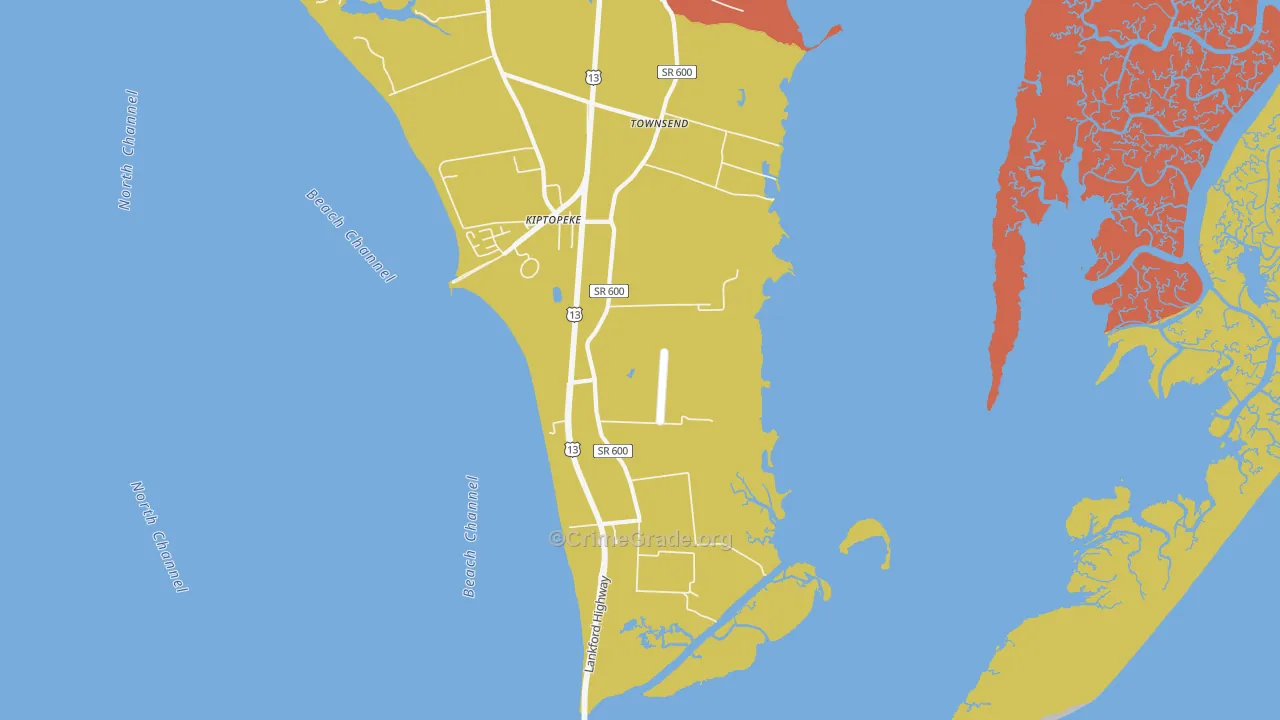 Cedar Grove, VA Map of Burglary Rates