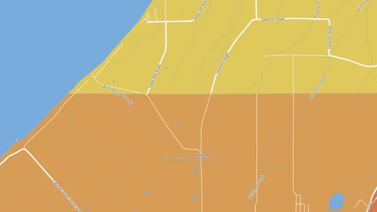 Centennial Heights, MI Map of Burglary Rates