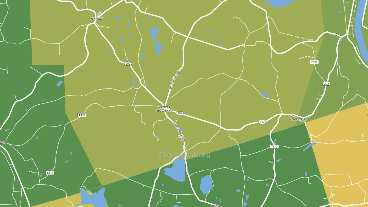 Center Moreland, PA Map of Burglary Rates