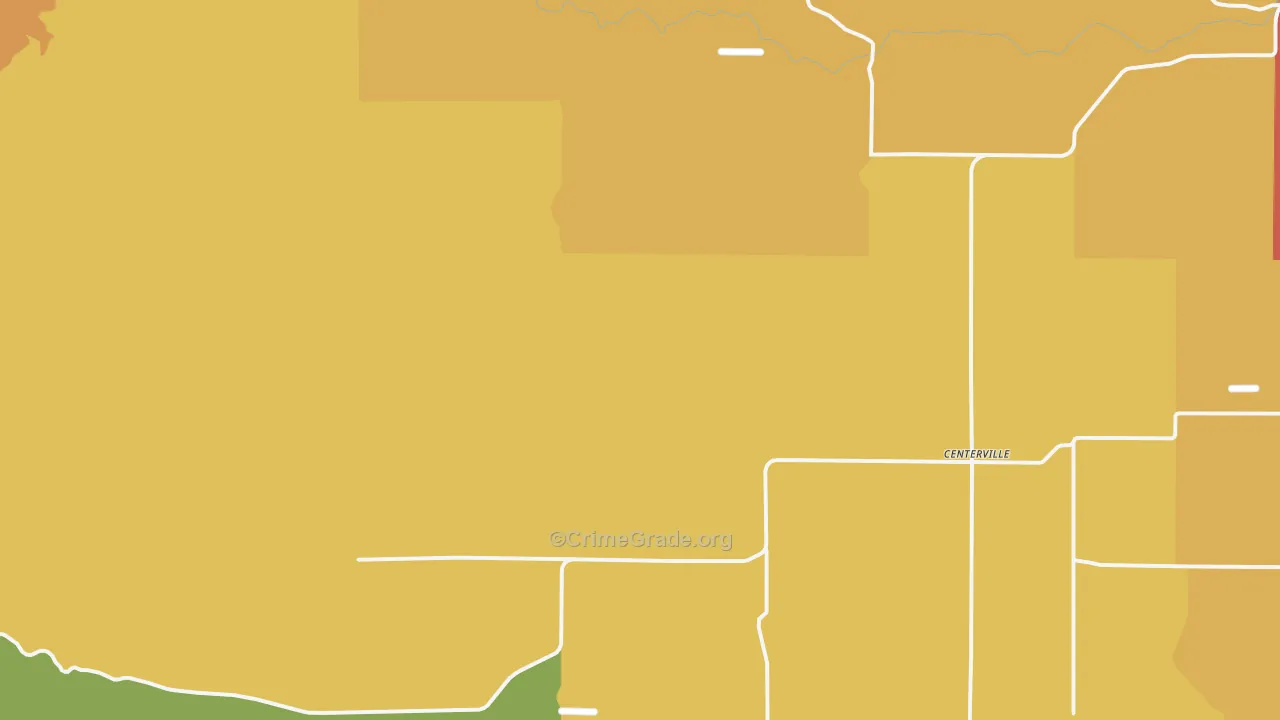 Centerville, WA Map of Burglary Rates