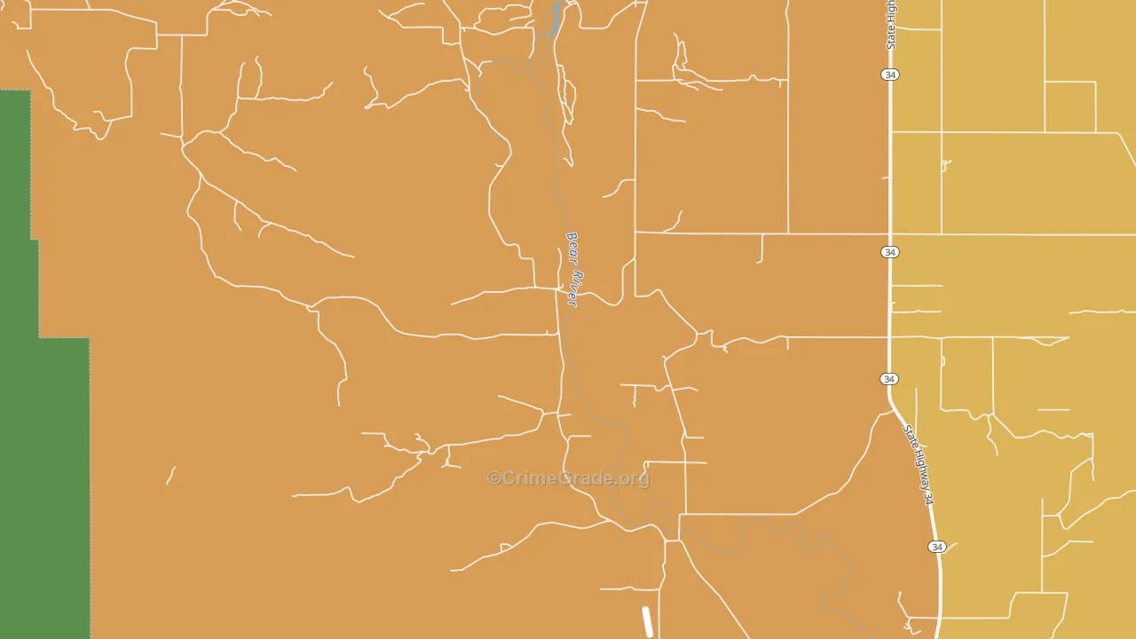 Central, ID Map of Burglary Rates