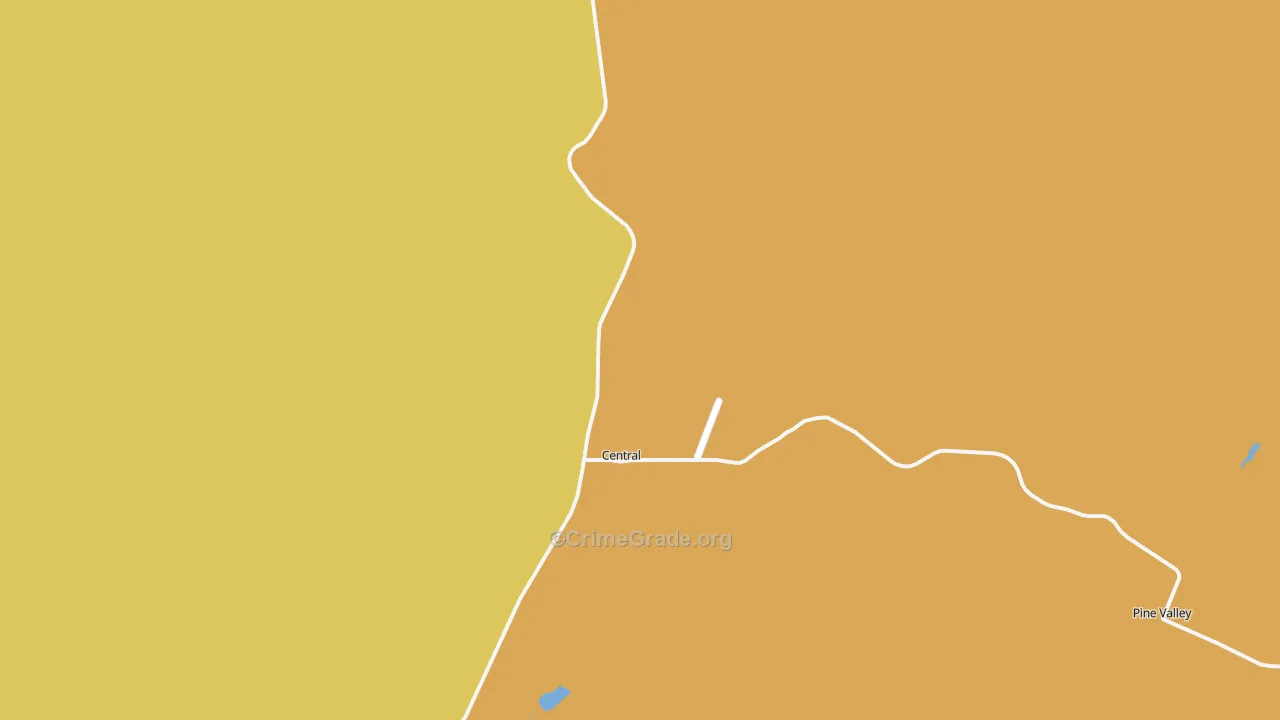 Central, UT Map of Burglary Rates