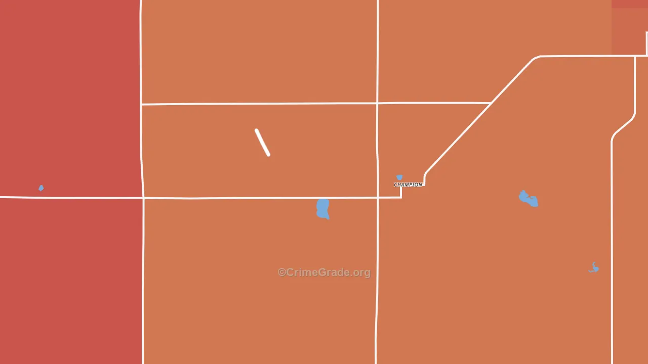 Champion, NE Map of Burglary Rates