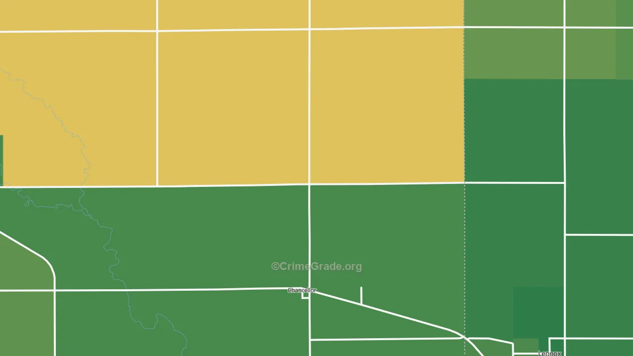 Chancellor, SD Map of Burglary Rates