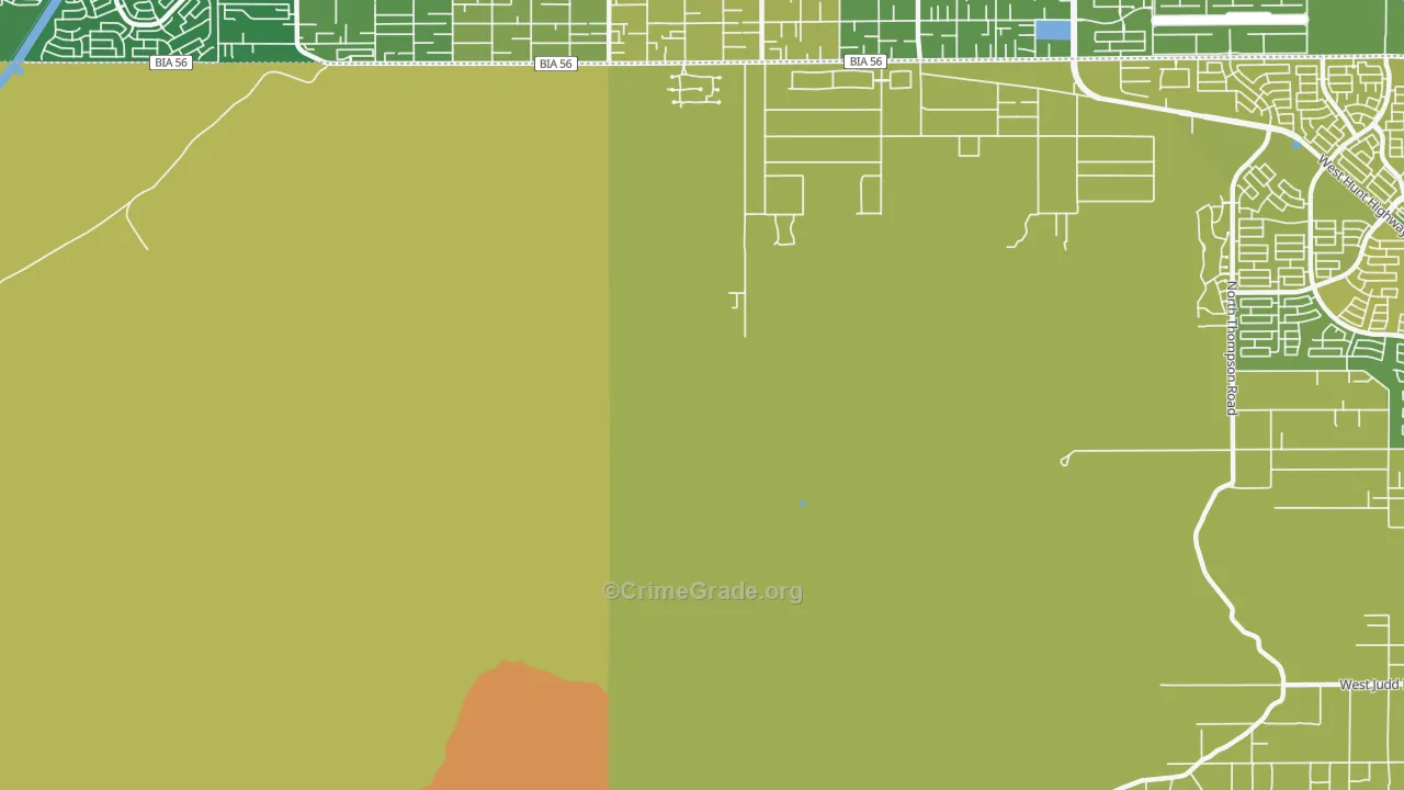 Chandler Heights, AZ Map of Burglary Rates