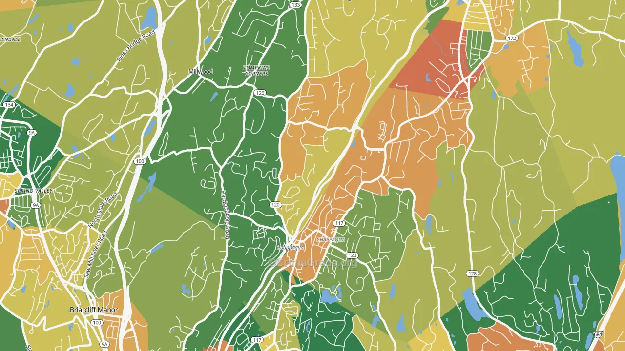 Chappaqua, NY Map of Burglary Rates