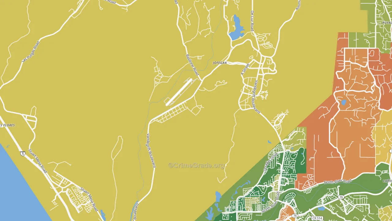 Chappo, CA Map of Burglary Rates