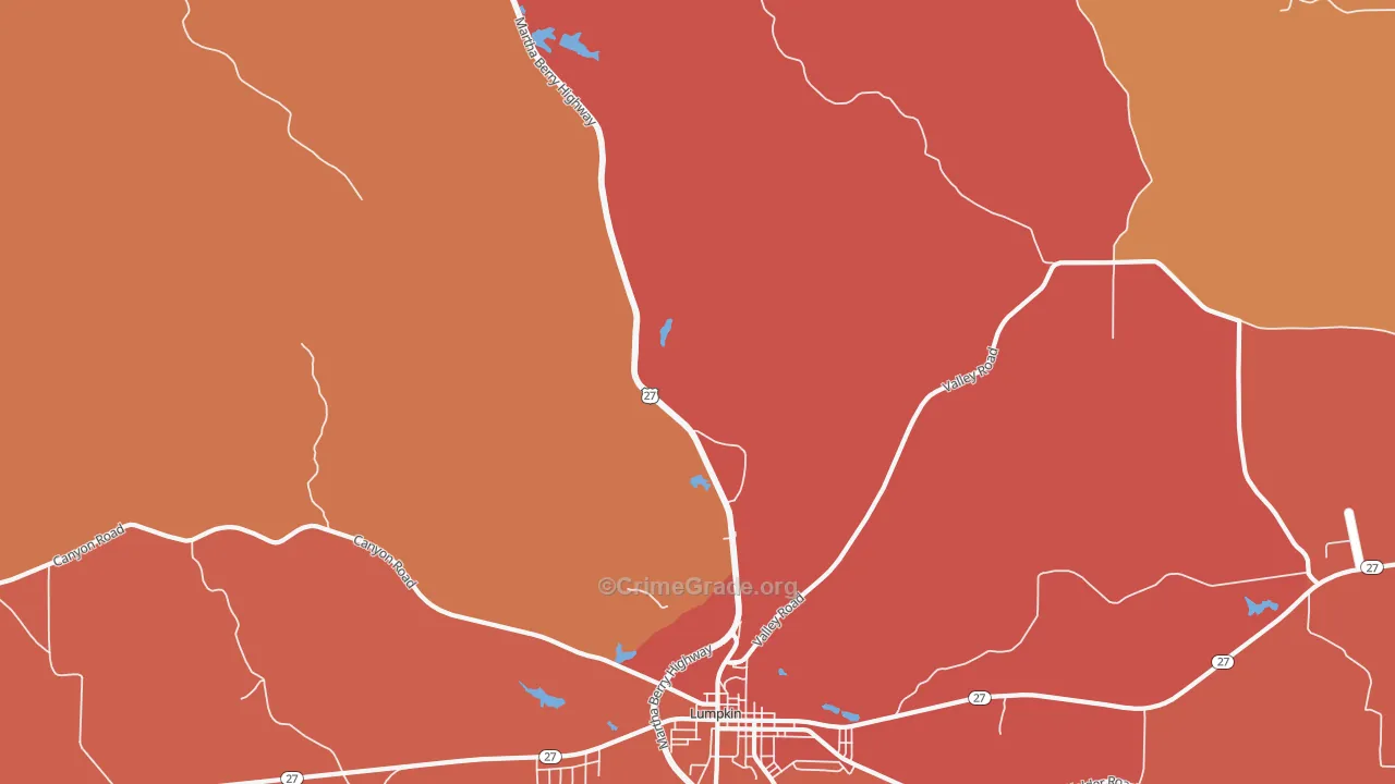Charles, GA Map of Burglary Rates