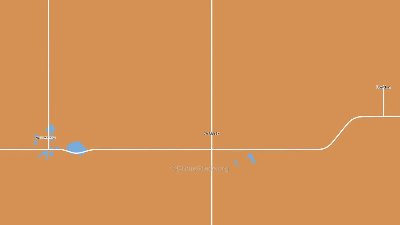 Chaseley, ND Map of Burglary Rates