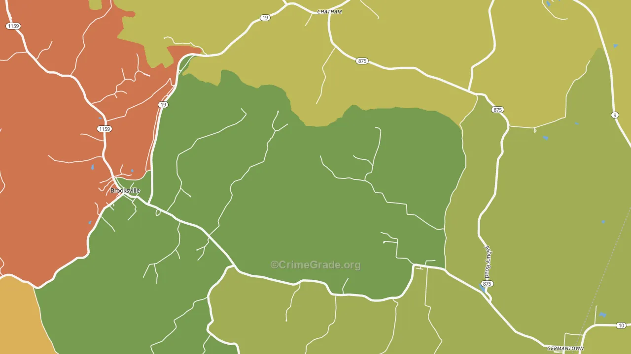 Chatham, KY Map of Burglary Rates