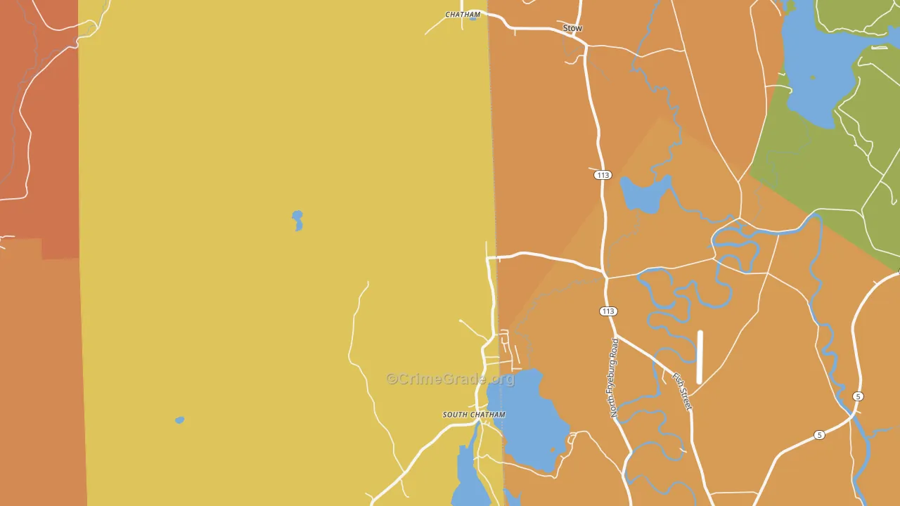 Chatham, NH Map of Burglary Rates