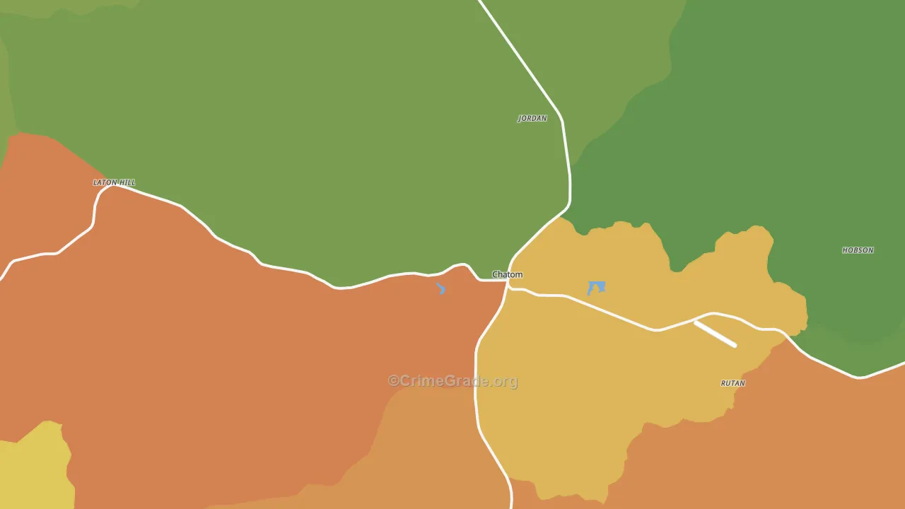 Chatom, AL Map of Burglary Rates