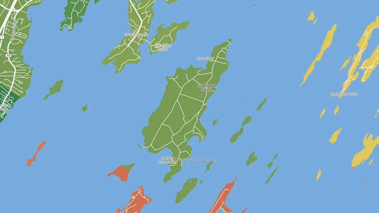 Chebeague Island, ME Map of Burglary Rates