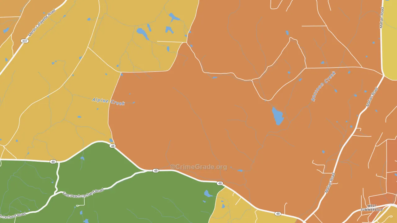 Chelsea, GA Map of Burglary Rates