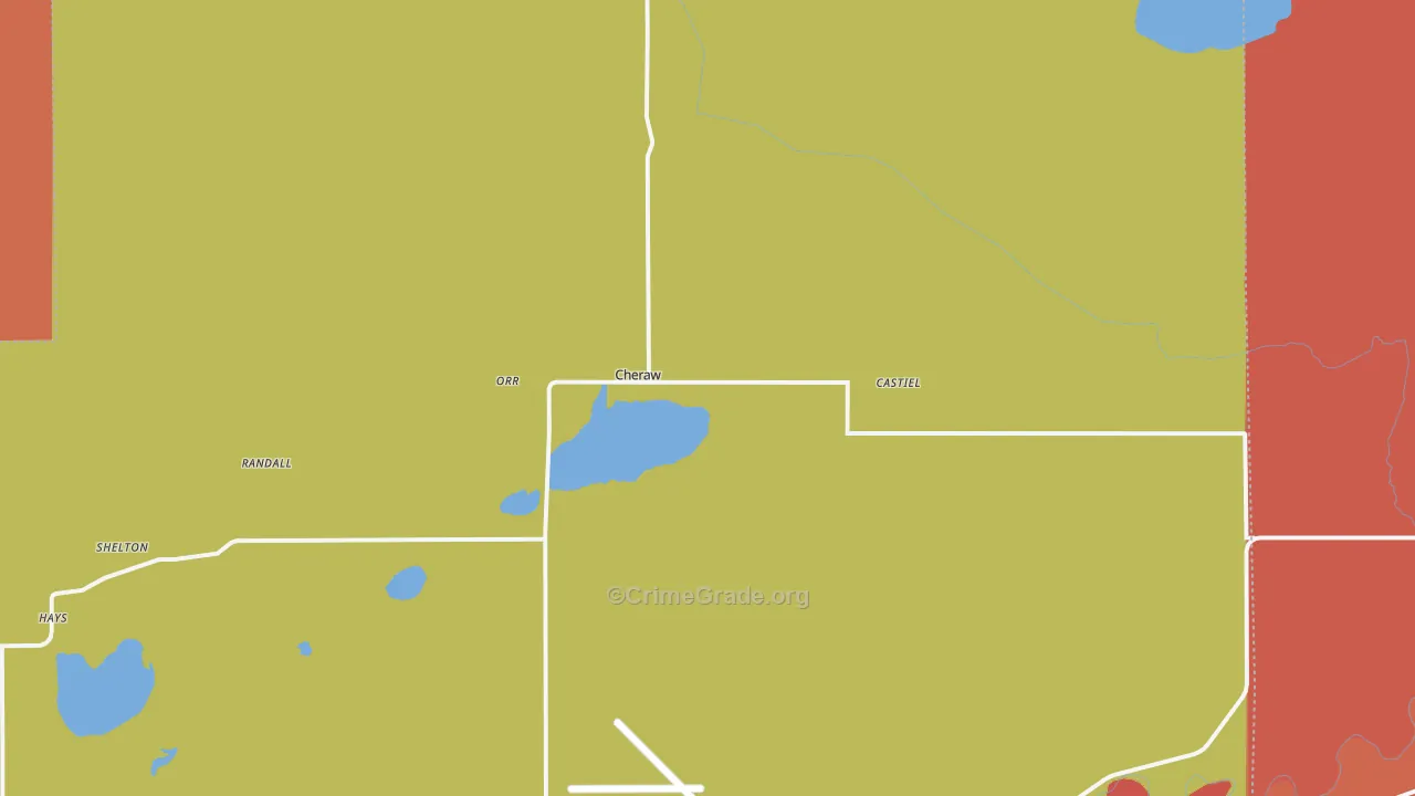 Cheraw, CO Map of Burglary Rates