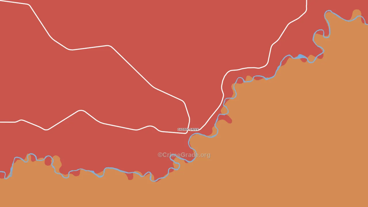 Cherry Creek, SD Map of Burglary Rates