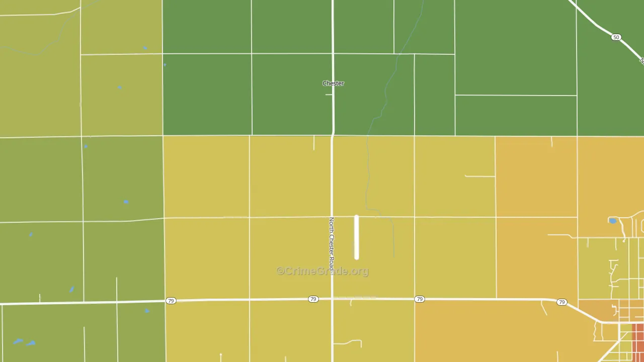 Chester, MI Map of Burglary Rates