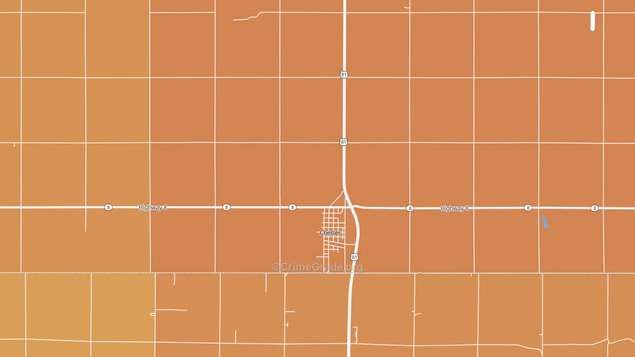 Chester, NE Map of Burglary Rates