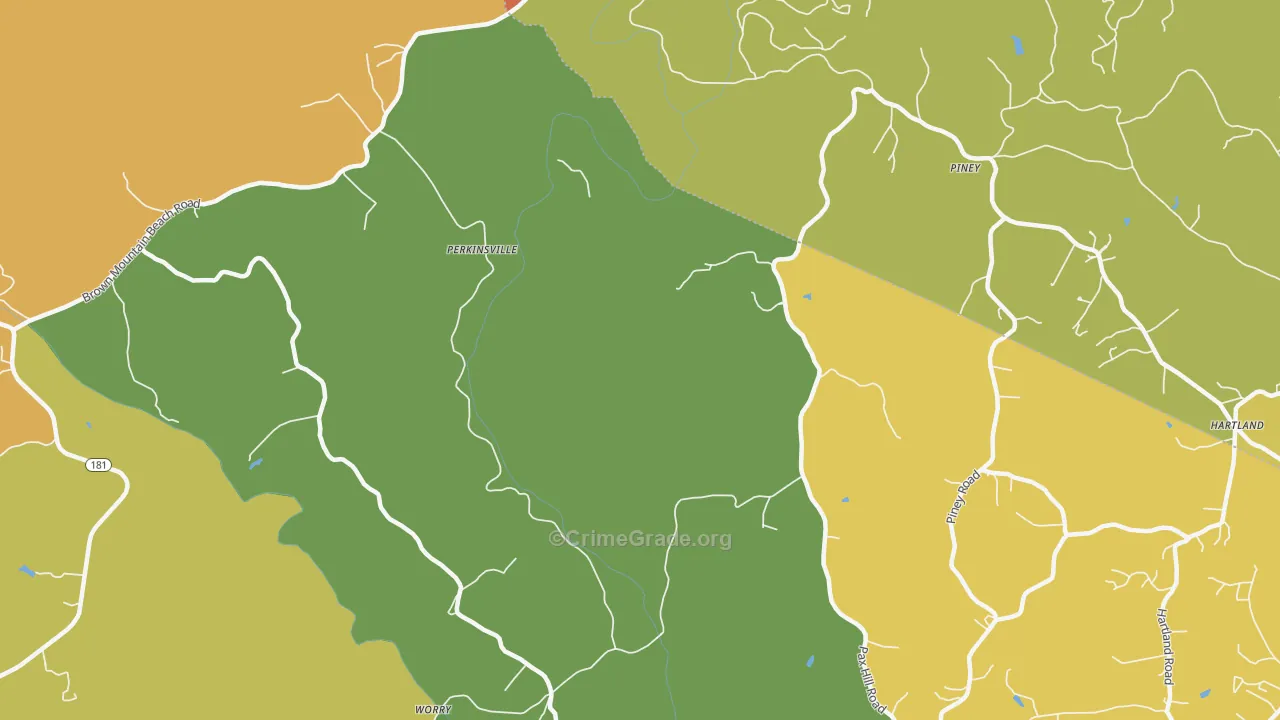 Chesterfield, NC Map of Burglary Rates