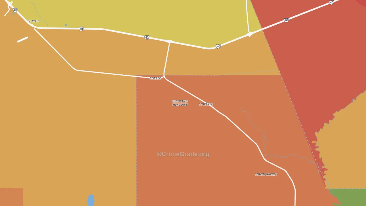 Chical, NM Map of Burglary Rates