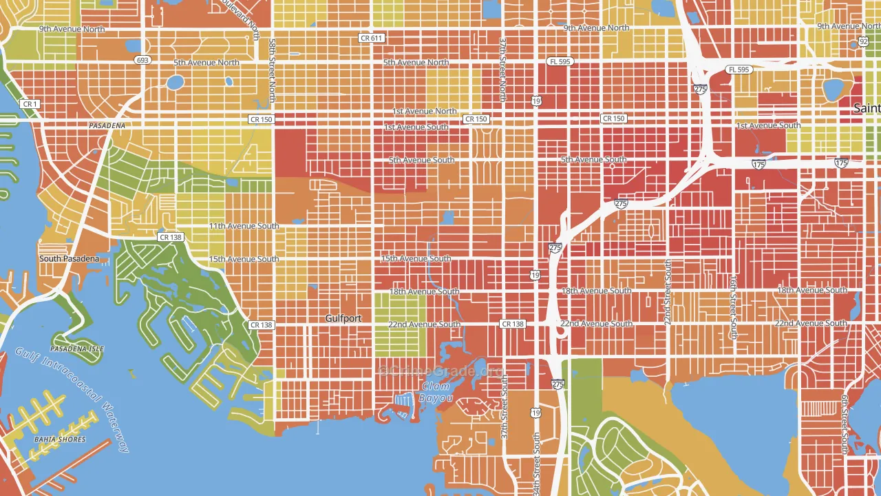 Childs Park, St. Petersburg, FL Map of Burglary Rates