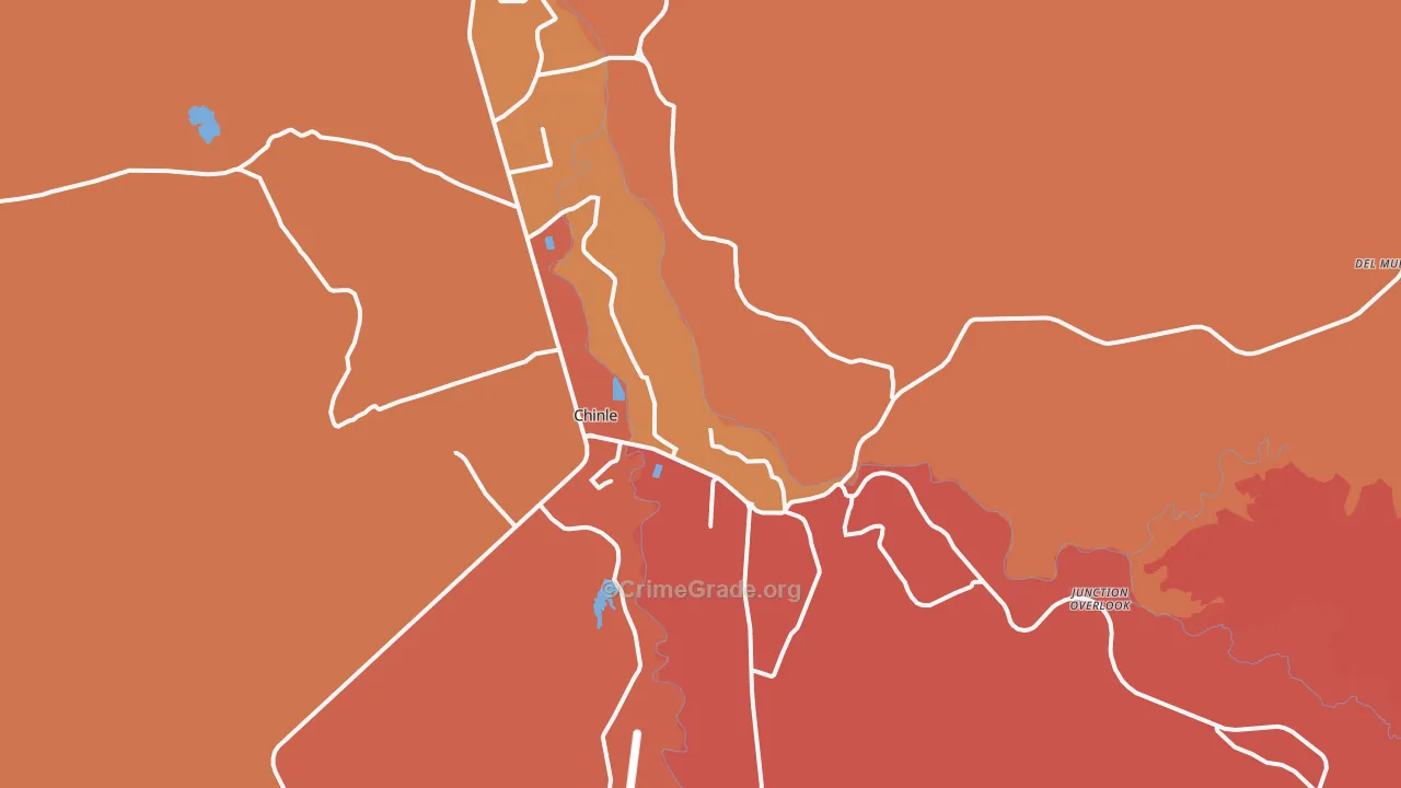 Chinle, AZ Map of Burglary Rates