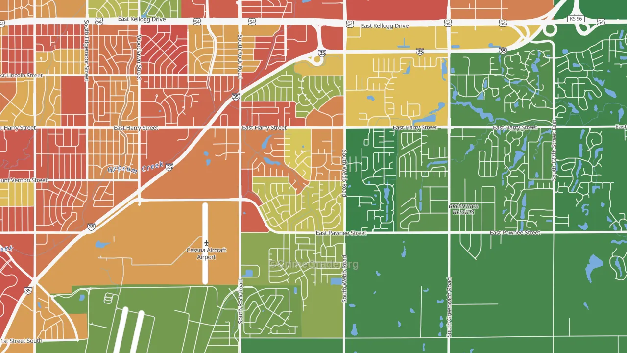 Chisholm Creek, Wichita, KS Map of Burglary Rates